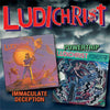 DEAD020-2 Ludichrist "Immaculate Deception / Powertrip" CD Album Artwork