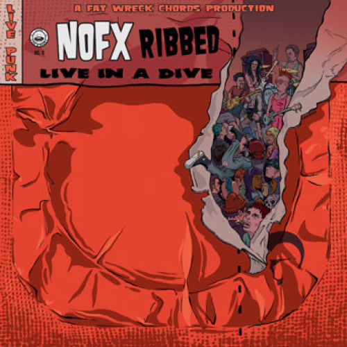 FAT902 NOFX "Ribbed: Live In A Dive" LP/CD Album Artwork