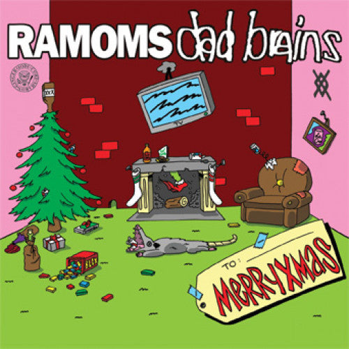 PIR217-1 Dad Brains / Ramoms "MerryXmas (Split)" 7" Album Artwork